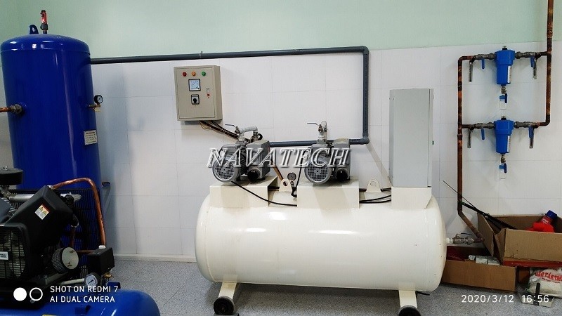 Hệ thống máy bơm hút chân không MVO-041 sử dụng trong bệnh viện